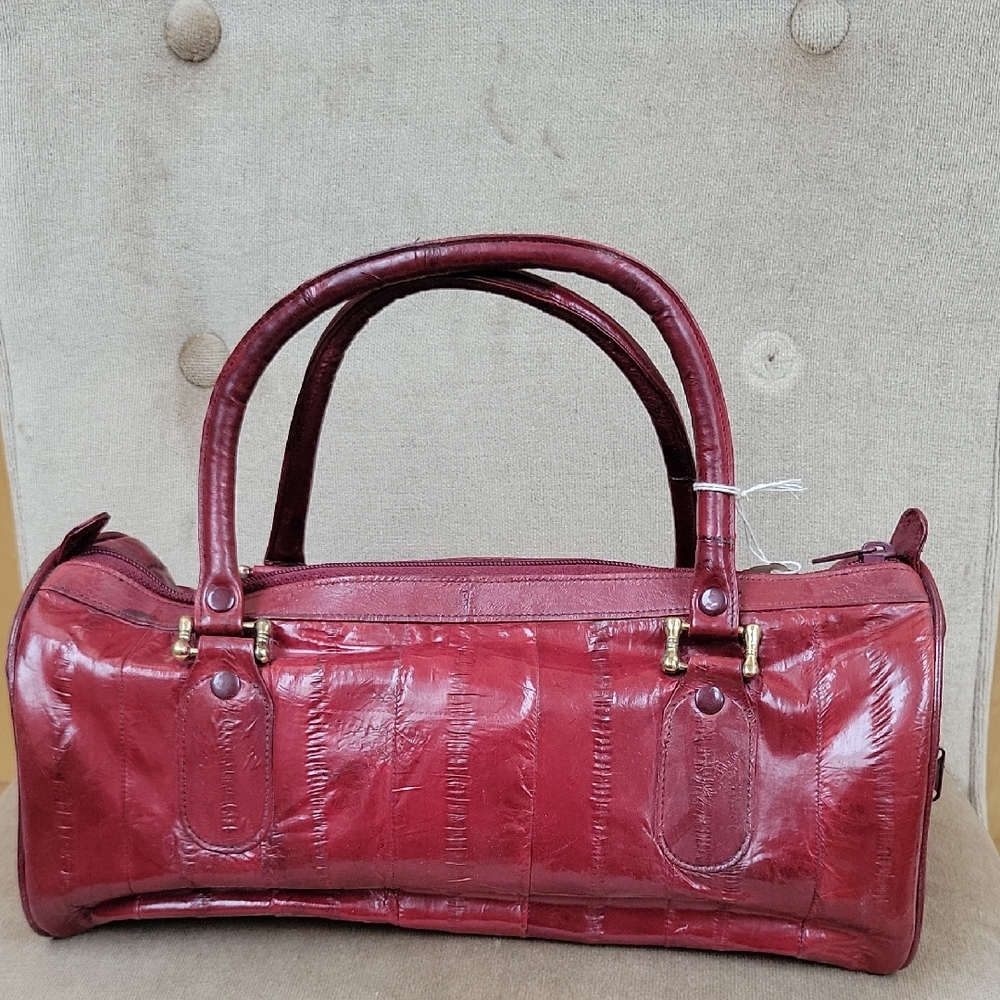 Genuine eelskin Leather hand bag
